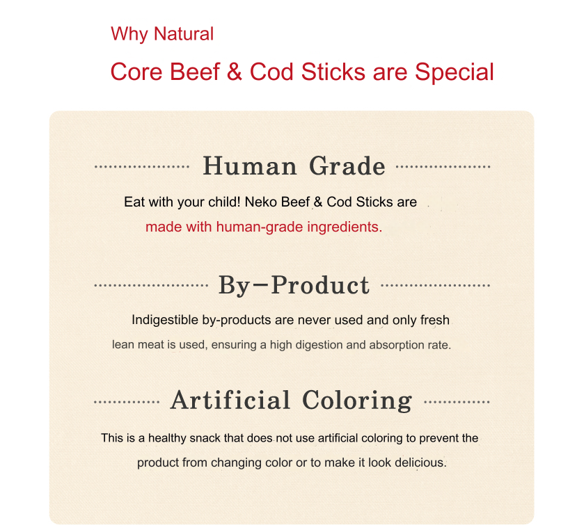 natural core  Beef cod stick 90g