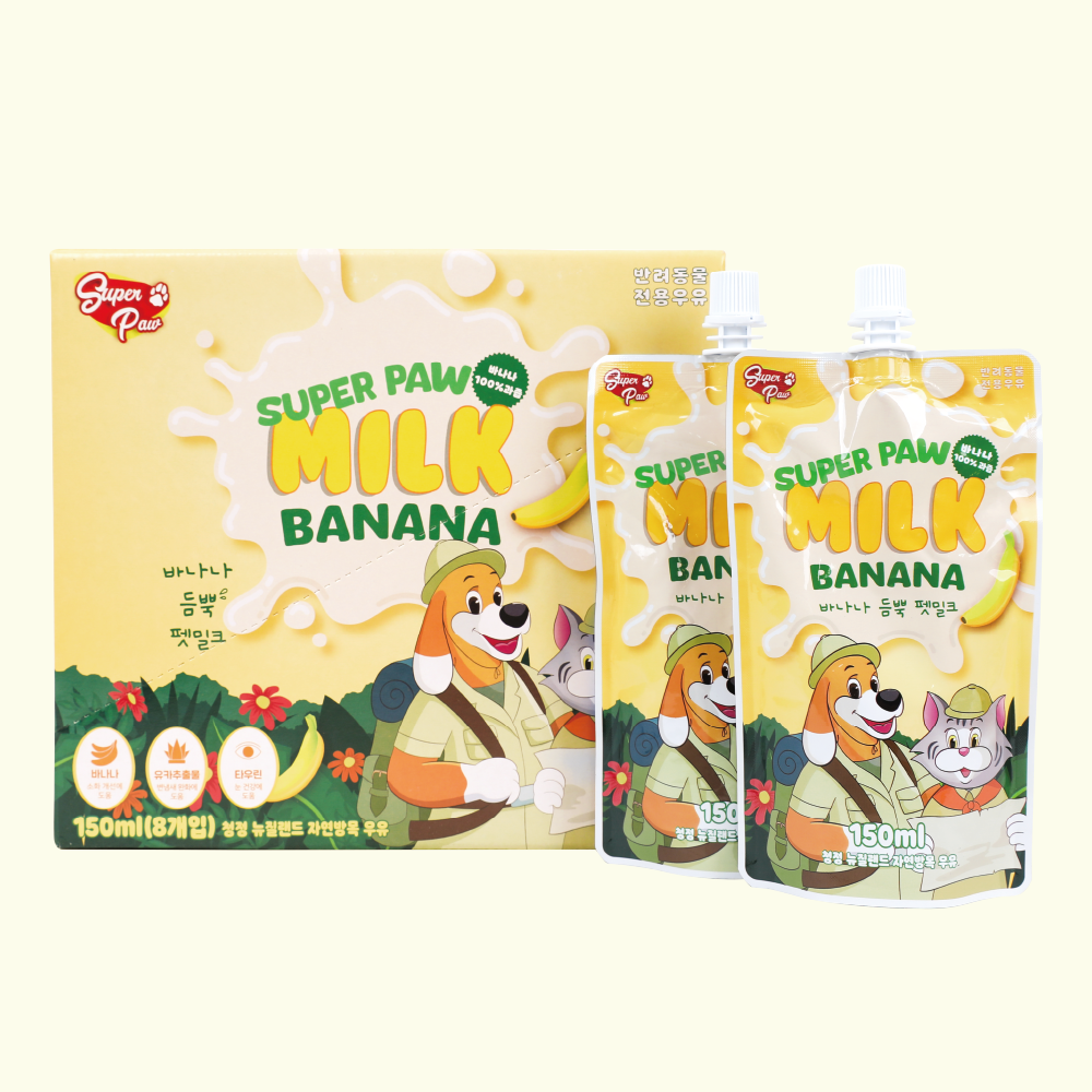 Superpow Banana Full Pet Milk 150ml x 8